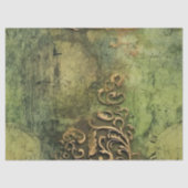 Emerald Green rustieke Steampunk klok (11) Tissuepapier (Voorkant)