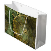 Emerald Green rustieke Steampunk klok (12) Groot Cadeauzakje (Voorkant Gekanteld)