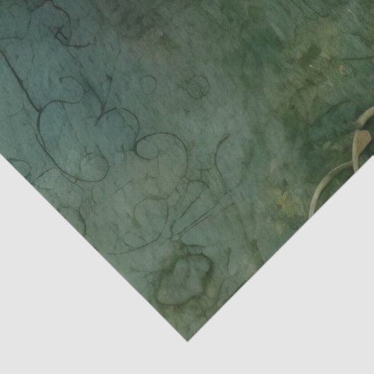 Emerald Green rustieke Steampunk klok (2) Tissuepapier (Detail)