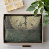 Emerald Green rustieke Steampunk klok (3) Tissuepapier (Geschenk)