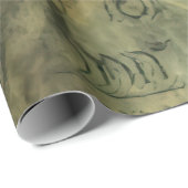 Emerald Green rustieke Steampunk klok (4) Cadeaupapier (Rol Hoek)