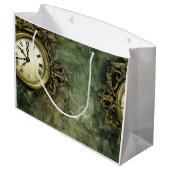 Emerald Green rustieke Steampunk klok (4) Groot Cadeauzakje (Achterkant Gekanteld)