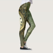 Emerald Green rustieke Steampunk klok (4) Leggings (Rechts)