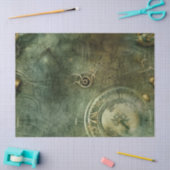 Emerald Green rustieke Steampunk klok (5) Tissuepapier (Craft)