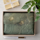 Emerald Green rustieke Steampunk klok (5) Tissuepapier (Geschenk)