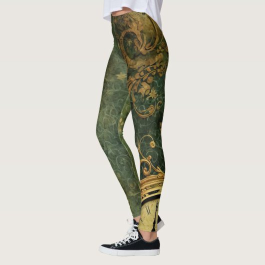 Emerald Green rustieke Steampunk klok (6) Leggings (Links)