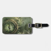 Emerald Green rustieke Steampunk klok (7) Bagagelabel (Voorkant horizontaal)