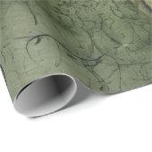 Emerald Green rustieke Steampunk klok (7) Cadeaupapier (Rol Hoek)