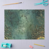 Emerald Green rustieke Steampunk klok (8) Tissuepapier (Craft)