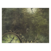 Emerald Green rustieke Steampunk klok (9) Tafelkleed (Voorkant (Horizontaal))
