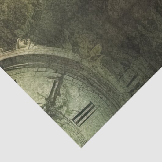 Emerald Green rustieke Steampunk klok (9) Tissuepapier (Detail)