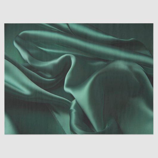 Emerald Green Satin Luxury Tissuepapier (Voorkant)