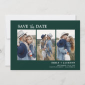 Emerald Green Save the Date 4 Foto eenvoudig (Voorkant)