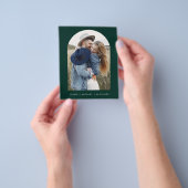Emerald Green Save the Date Fotoaankondiging Flyer (Hand)