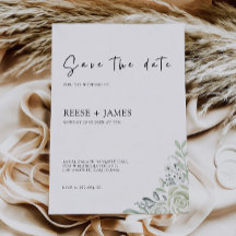 Emerald Green Save the Date Sjabloon