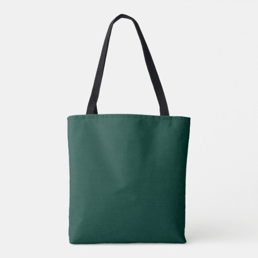Emerald Green Script gepersonaliseerde bruidsmeisj Tote Bag (Achterkant)