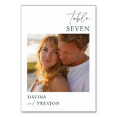 Emerald Green Script MINIMALE FOTO Kaart (Achterkant)