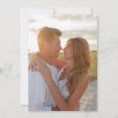 Emerald Green Script Modern Simple Photo Wedding Kaart (Achterkant)