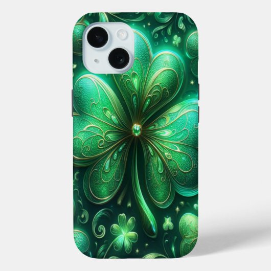 Emerald Green Shamrock hoesjes (Achterkant)