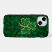Emerald Green Shamrock hoesjes iPhone 15 Case (Achterkant horizontaal)