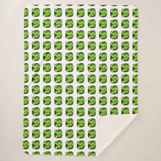 Emerald Green Sherpa Deken (Voorkant)