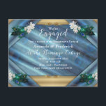 Emerald Green & Silk Peacock Feathers Uitnodiging Briefkaart<br><div class="desc">Decoratief metallisch smaragdgroen - gouden lijst met vredestroekveren om deze vredesbruiloft of dit decor-ontwerp aan te passen voor een feestelijke themakaart om de persoon te personaliseren</div>