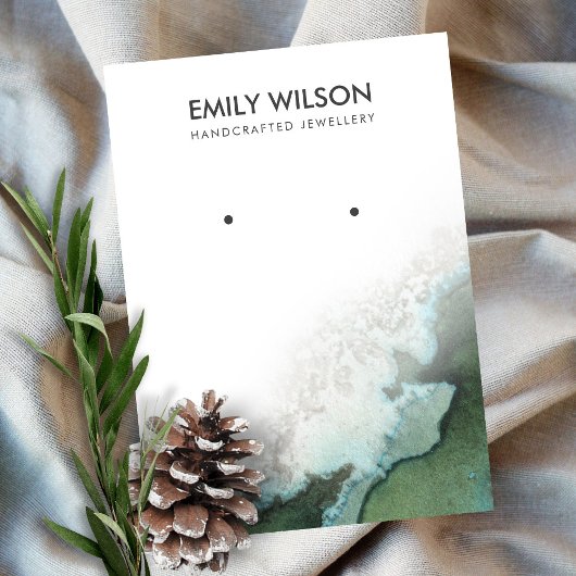 Emerald Green Silver Agaat Oorbel Display Kaart Visitekaartje