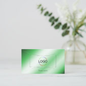 Emerald Green Silver Decor met Logo en foto Visitekaartje (Staand voorkant)
