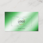 Emerald Green Silver Decor met Logo en foto Visitekaartje (Voorkant)