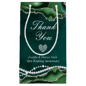 Emerald Green, Silver en Pearl Gift Bag Klein Cadeauzakje (Voorkant)