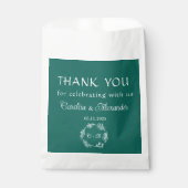 Emerald Green Simple Elegant Modern Chic Wedding F Bedankzakje (Voorkant)