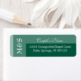 Emerald Green Simple Modern Chic Script Wedding Etiket