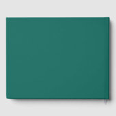 Emerald Green Simple Modern Minimalist Wedding Gastenboek (Achterkant)
