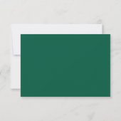 Emerald Green Simple Wedding RSVP-Kaart Bedankkaart (Achterkant)