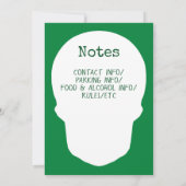 Emerald Green Skull Cut-Out Silhouette Kaart (Achterkant)