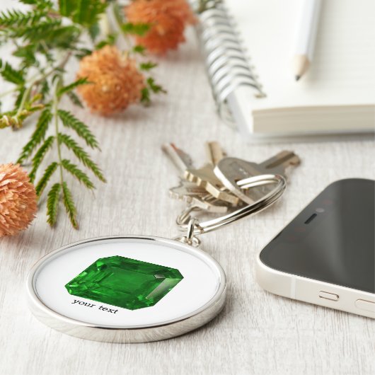 Emerald Green Sleutelhanger (Zijkant)