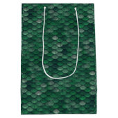 Emerald Green Snake Skin/Dinosaur Dragon Scale Medium Cadeauzakje (Achterkant)