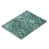 Emerald Green Sparkle Glitter Notitieboek (Linkerzijde)