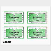 Emerald Green Sparkle Glitter Product Labels Logo (Vel)