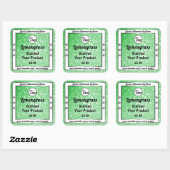 Emerald Green Sparkle Glitter Product Labels Logo (Vel)