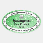 Emerald Green Sparkle Glitter Product Labels Logo (Voorkant)