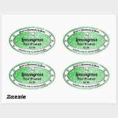 Emerald Green Sparkle Glitter Product Labels Logo (Vel)