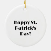 Emerald Green Sparkle Shamrock Black Monogram Keramisch Ornament (Achterkant)