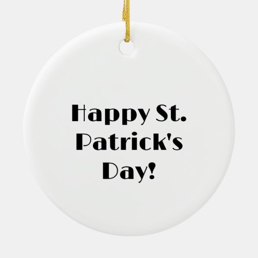 Emerald Green Sparkle Shamrock Black Monogram Keramisch Ornament (Achterkant)