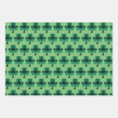 Emerald Green Sparkles Shamrock patroon Inpakpapier Vel (Voorkant 3)