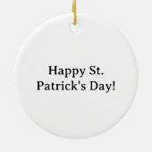 Emerald Green Sparkles Shamrock patroon zwart Keramisch Ornament (Achterkant)