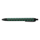 Emerald Green Sparkles Shamrock patroon zwart Zwarte Inkt Pen (Bodem)