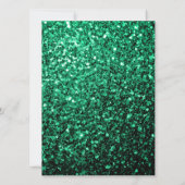 Emerald green sparkles Sweet 16 elegant script Kaart (Achterkant)