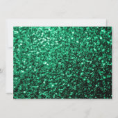Emerald green sparkles Sweet 16 elegant script Kaart (Achterkant)