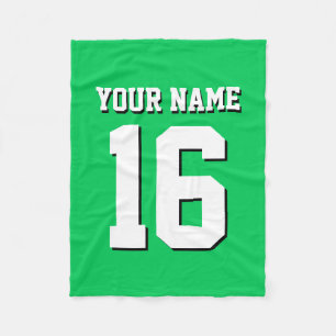 Emerald Green Sports Jersey Team Jersey Fleece Deken